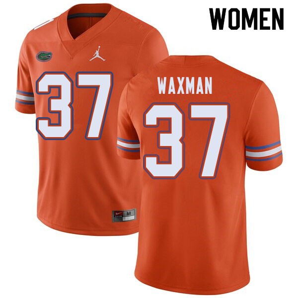 Jordan Brand Women #37 Tyler Waxman Florida Gators College Football Jerseys Orange